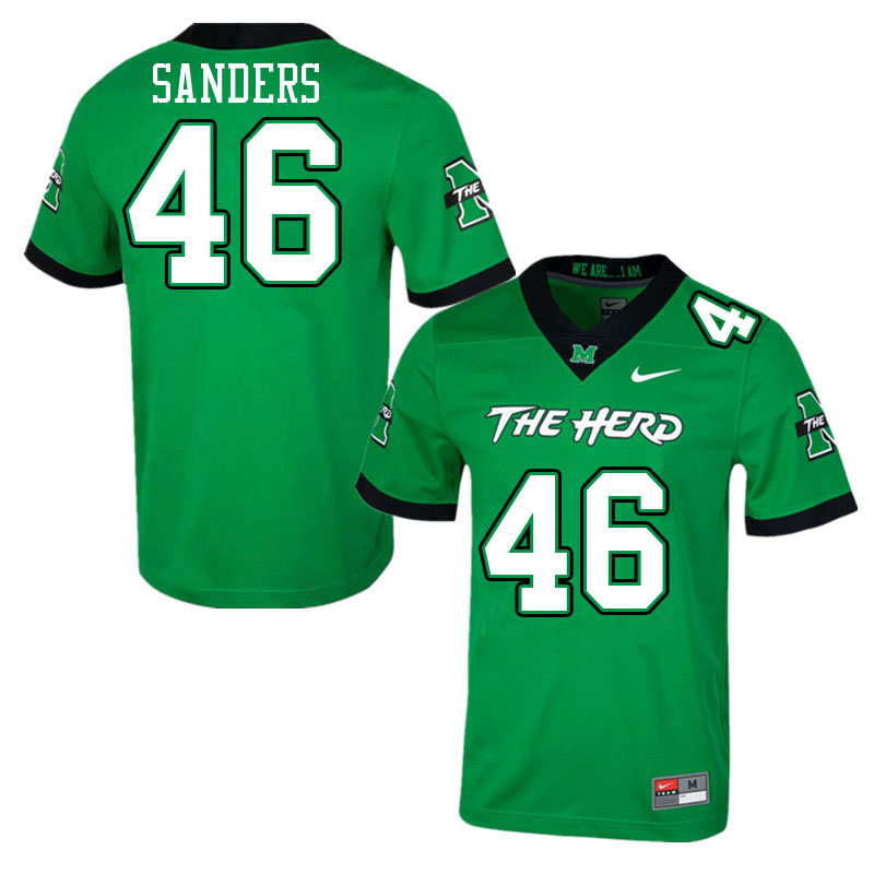 Men #46 Andrew Sanders Marshall Thundering Herd College Football Jerseys Sale-Green
